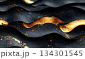金箔黒和紙背景 134301545