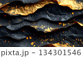 金箔黒和紙背景 134301546