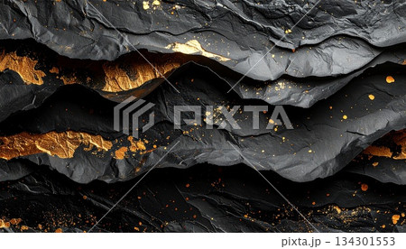 金箔黒和紙背景 金箔黒和紙背景 134301553