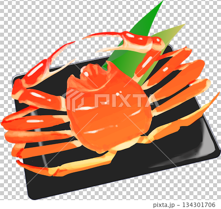 High-quality snow crab on a plate 134301706