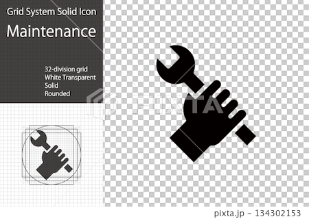 代表維護、修理、扳手等的圖示。 134302153