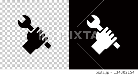 代表維護、修理、扳手等的圖示。 134302154