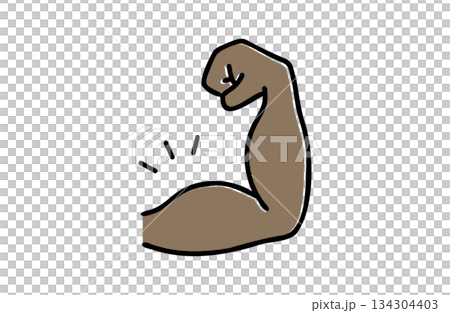 Illustration of a muscular arm (sunburn) Illustration of a muscular arm (sunburn) 134304403