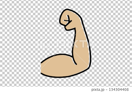 Simple illustration of a fist pump 134304408
