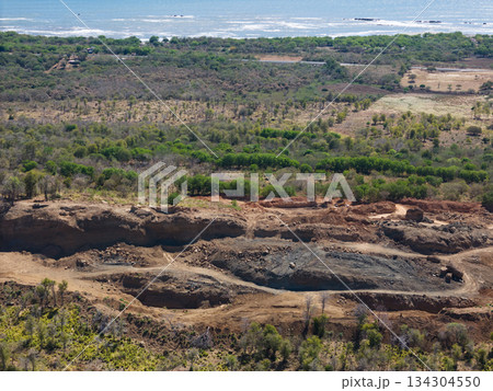 Sand and stones quarry landscape Sand and stones quarry landscape 134304550