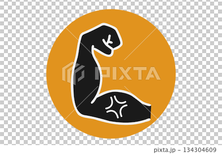 A muscular black fist pump icon 134304609