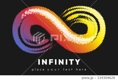 Halftone infinity loop sign Halftone infinity loop sign 134304626