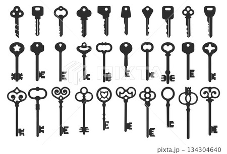 Black key silhouettes Black key silhouettes 134304640