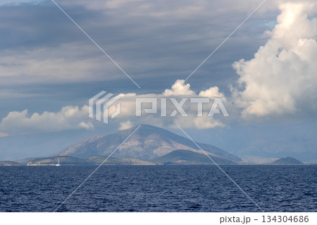 Albanian mountains from Ionian sea, Greece 134304686