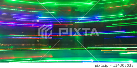 Abstract background where image shows light trails from garlands 134305035