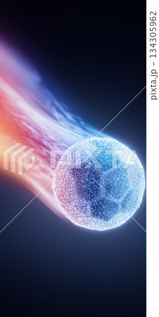 Soccer banner with dynamic colorful energetic light trails. Soccer ball wallpaper Soccer banner with dynamic colorful energetic light trails. Soccer ball wallpaper 134305962
