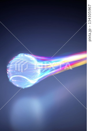 Tennis banner with dynamic colorful energetic light trails. Tennis ball wallpaper Tennis banner with dynamic colorful energetic light trails. Tennis ball wallpaper 134305967