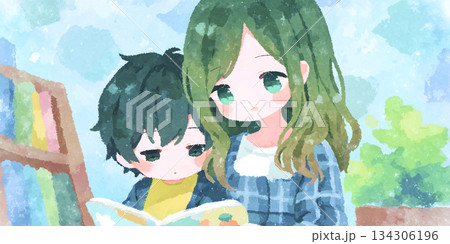 絵本の読み聞かせ 134306196