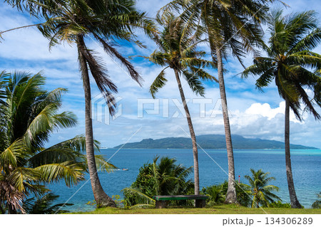 Panoramic View of Raiatea Island from Tahaa, French Polynesia 134306289