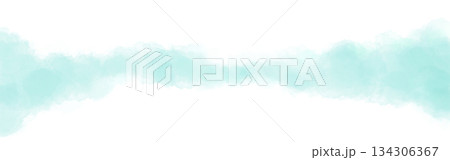 優しい水色で描かれた水彩絵の具が滲む背景イラスト 優しい水色で描かれた水彩絵の具が滲む背景イラスト 134306367