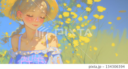 可愛い女の子 134306394