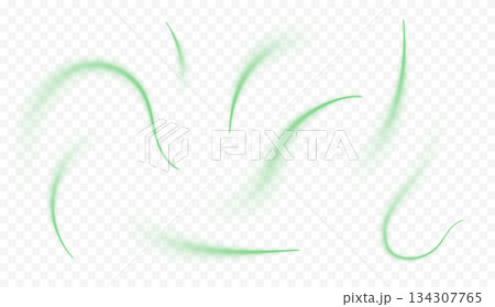 Green swirl elements 134307765