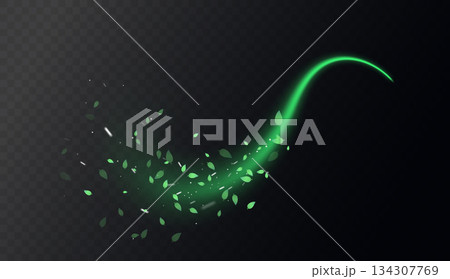 Green swirl elements Green swirl elements 134307769