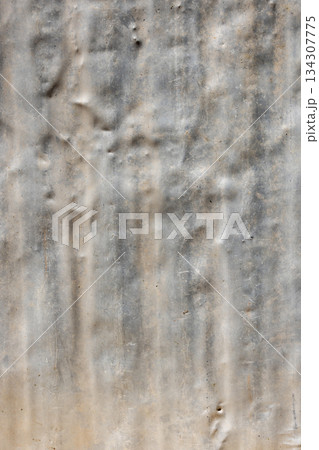 Rustic aluminum sheet texture in industrial outdoor setting 134307775