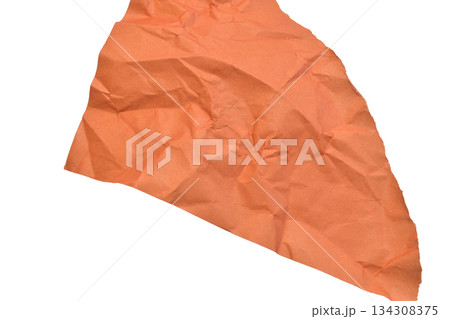 Decorative background made of orange torn paper. Decorative background made of orange torn paper. 134308375