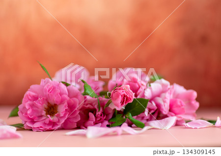 Minimalistic background roses and petals Minimalistic background roses and petals 134309145