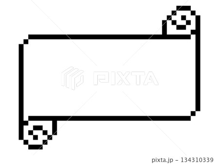 巻物・羊皮紙のドット絵 巻物・羊皮紙のドット絵 134310339