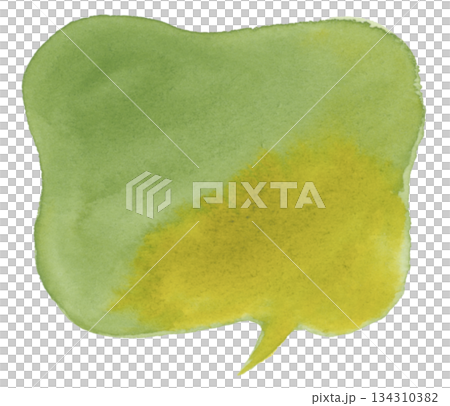 Transparent watercolor speech bubble (analog) 134310382