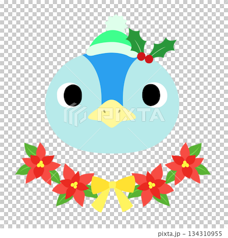 可愛いペンギンのマーク 冬のクリスマス 可愛いペンギンのマーク 冬のクリスマス 134310955