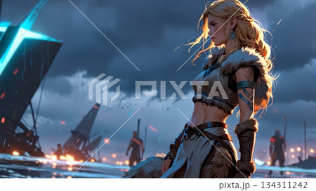 AI生成　女戦士 134311242