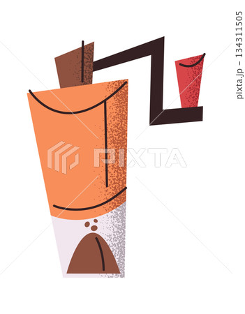 Manual coffee grinder modern device 134311505