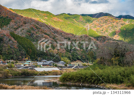初冬の木津川風景 京都府笠置町 初冬の木津川風景 京都府笠置町 134311966