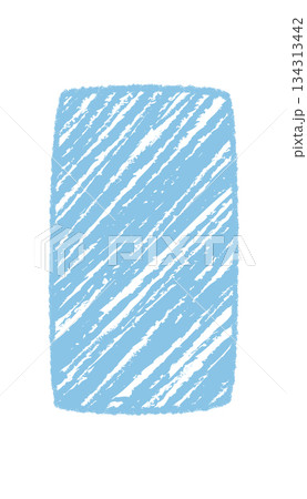 Diagonal crayon scribble frame in organic rectangle style. Patch background with subtle sketch, blue color and quote shape, forms a graphic element for creative design and text layouts. Diagonal crayon scribble frame in organic rectangle style. Patch background with subtle sketch, blue color and quote shape, forms a graphic element for creative design and text layouts. 134313442