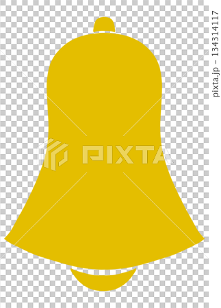 Yellow simple bell illustration Yellow simple bell illustration 134314117
