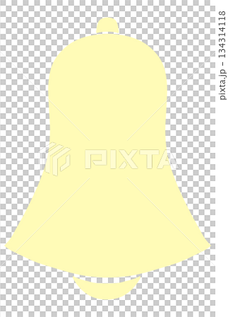 A simple light yellow bell illustration A simple light yellow bell illustration 134314118
