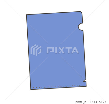 青いクリアファイルのイラスト 134315173