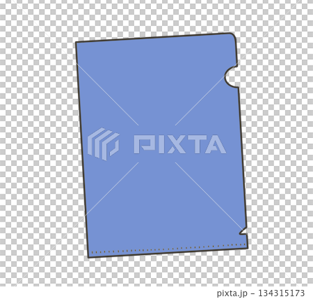 青いクリアファイルのイラスト 134315173
