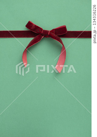 Butterfly ribbon knot and copy space 134316226