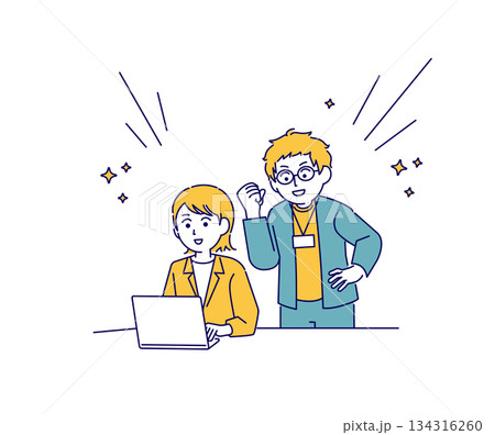 ビジネスシーンのイメージイラスト ビジネスシーンのイメージイラスト 134316260