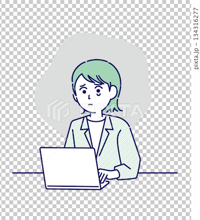 一幅描繪一位悲傷的商人被訓斥的插圖 134316277