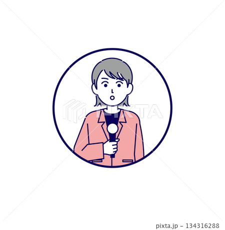 ニュースキャスターのイメージ素材 134316288