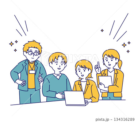 ビジネスマン会議 ビジネスマン会議 134316289