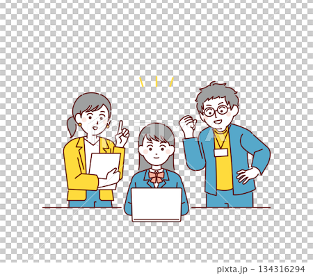 一幅學生正在接受教學的插圖 134316294