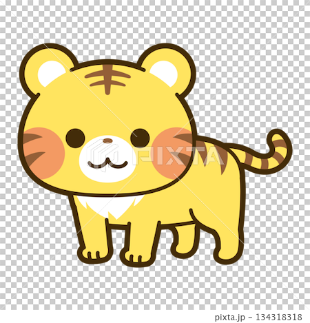 可愛老虎的插圖 可愛老虎的插圖 134318318
