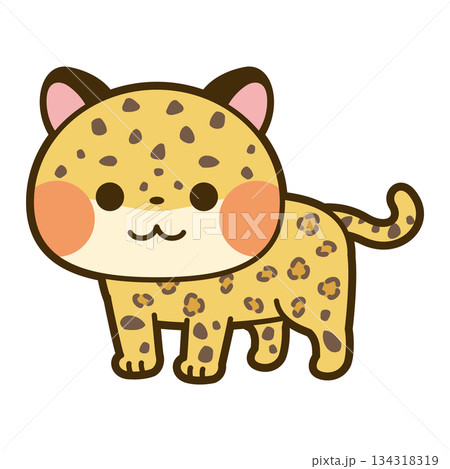 かわいい豹のイラスト 134318319