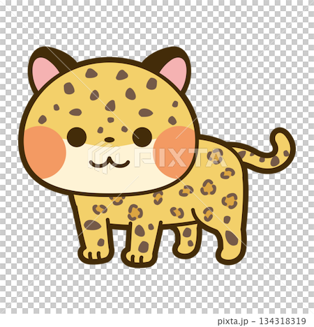 かわいい豹のイラスト 134318319