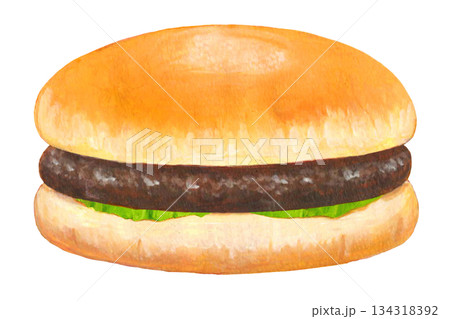 ハンバーガーのイラスト 134318392