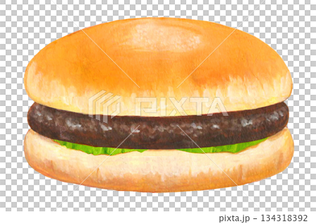 ハンバーガーのイラスト 134318392