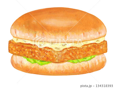 フィッシュバーガーのイラスト 134318393