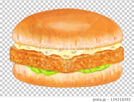 フィッシュバーガーのイラスト 134318393