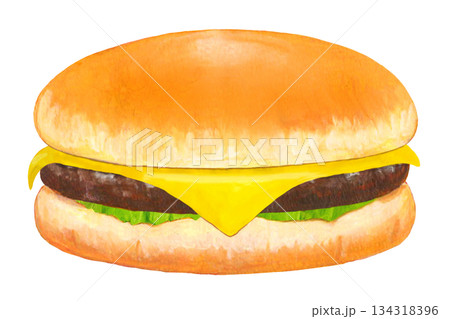 チーズバーガーのイラスト チーズバーガーのイラスト 134318396